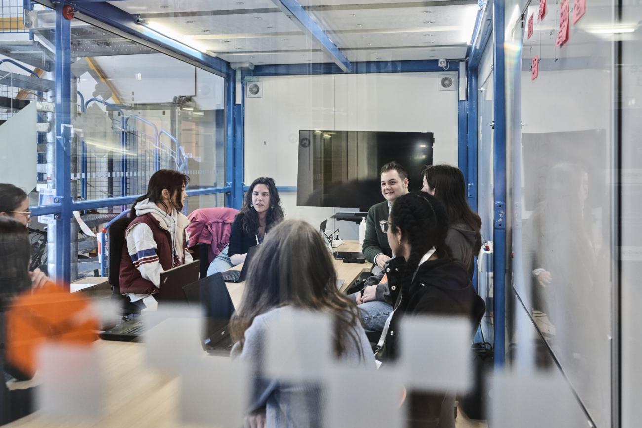 A team of six “Django Girls” and their two mentors during the workshop on Saturday, 22 April 2023.